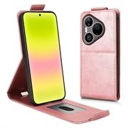 Huawei Pura 90 Pro Max Vertical Flip Case with Stand - Rose Gold