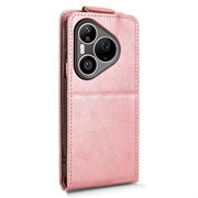 Huawei Pura 90 Pro Max Vertical Flip Case with Stand - Rose Gold