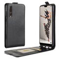 Huawei P20 Pro Vertical Flip Case with Card Slot - Black