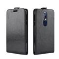Nokia 7.1 Vertical Flip Case with Card Slot - Black