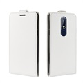 Nokia 7.1 Vertical Flip Case with Card Slot - White