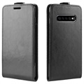 Samsung Galaxy S10 5G Vertical Flip Case with Card Holder - Black