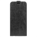 iPhone 14 Vertical Flip Case with Card Holder - Black