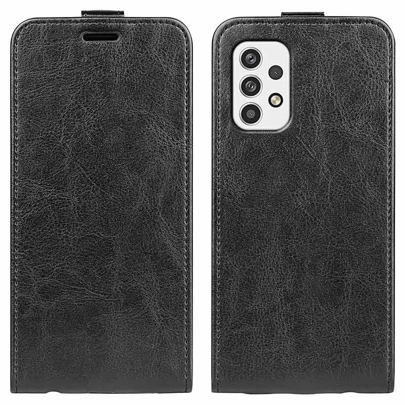 Samsung Galaxy A23 5G Vertical Flip Case with Card Slot Black