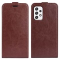Samsung Galaxy A23 5G Vertical Flip Case with Card Slot - Brown