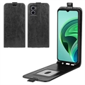 Nokia C21 Plus Vertical Flip Case with Card Slot - Black