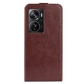 ZTE Axon 40 Pro Vertical Flip Case with Card Slot - Brown