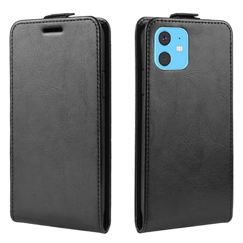 iPhone 11 Vertical Flip Case with Card Slot Black