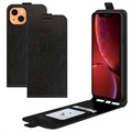 iPhone 13 Vertical Flip Case with Card Holder - Black