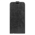 iPhone 14 Pro Max Vertical Flip Case with Card Holder - Black