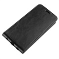 iPhone 14 Pro Max Vertical Flip Case with Card Holder - Black