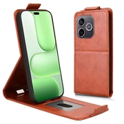 Honor 600 Lite Vertical Flip Case with Stand - Brown