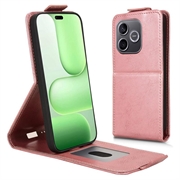 Honor 600 Lite Vertical Flip Case with Stand - Rose Gold