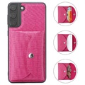 Vili T Series Samsung Galaxy S21 5G Case with Magnetic Wallet - Hot Pink