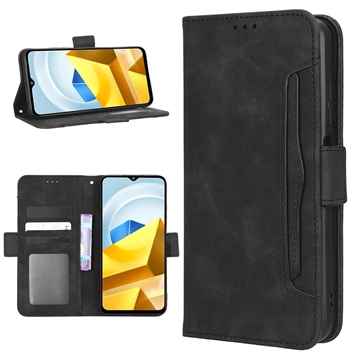 Vintage Series Xiaomi Poco M5 Wallet Case with Card Holder - Black