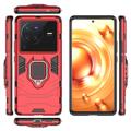 Vivo X80 Pro Hybrid Case with Ring Holder - Red