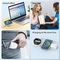 W-126 3-in-1 Foldable Wireless Charging Station - White