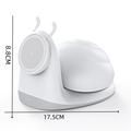 W11 Snail Design MagSafe Wireless Charger with Night Light - White