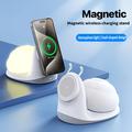 W11 Snail Design MagSafe Wireless Charger with Night Light - White