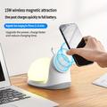 W11 Snail Design MagSafe Wireless Charger with Night Light - White