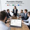 W156U2 15.6" Full HD Portable Monitor with Detachable Leather Cover - Black