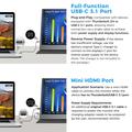 W156U2 15.6" Full HD Portable Monitor with Detachable Leather Cover - Black