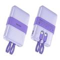 WEKOME WP-55 10000mAh Power Bank Cabled Design 22.5W Fast Phone Portable Charger - Purple