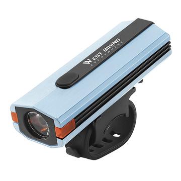WEST BIKING YP0701407 Plastic Bicycle Headlight 400LM Night Cycling Torch Bike Front Light - Blue