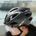 West Biking YP0708136 Cycling Helmet with Magnetic Visor - Black