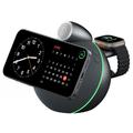 WIWU G042 3-in-1 Qi2.2 Wireless Charging Speaker - 25W - Black