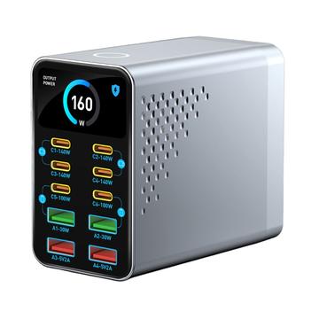 WLX-G2 165W GaN Desktop Charging Station - 140W PD, 10-Port USB-C / USB-A
