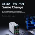 WLX-G2 165W GaN Desktop Charging Station - 140W PD, 10-Port USB-C & USB-A