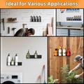 Wall-Mounted 4-Slot Can Organizer - Black