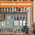 Wall-Mounted 4-Slot Can Organizer - Black