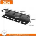 Wall-Mounted 4-Slot Can Organizer - Black