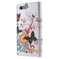 iPhone 5 / 5S / SE Wallet Case - Butterflies / Circles