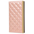 iPhone 13 Pro Max Wallet Case with Makeup Mirror - Rose Gold