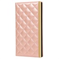 iPhone 13 Wallet Case with Makeup Mirror - Rose Gold