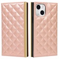 iPhone 13 Wallet Case with Makeup Mirror - Rose Gold