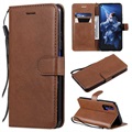 Huawei Nova 5T, Honor 20/20S Wallet Case with Magnetic Closure - Brown