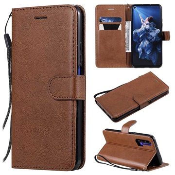 Huawei Nova 5T, Honor 20/20S Wallet Case with Magnetic Closure - Brown