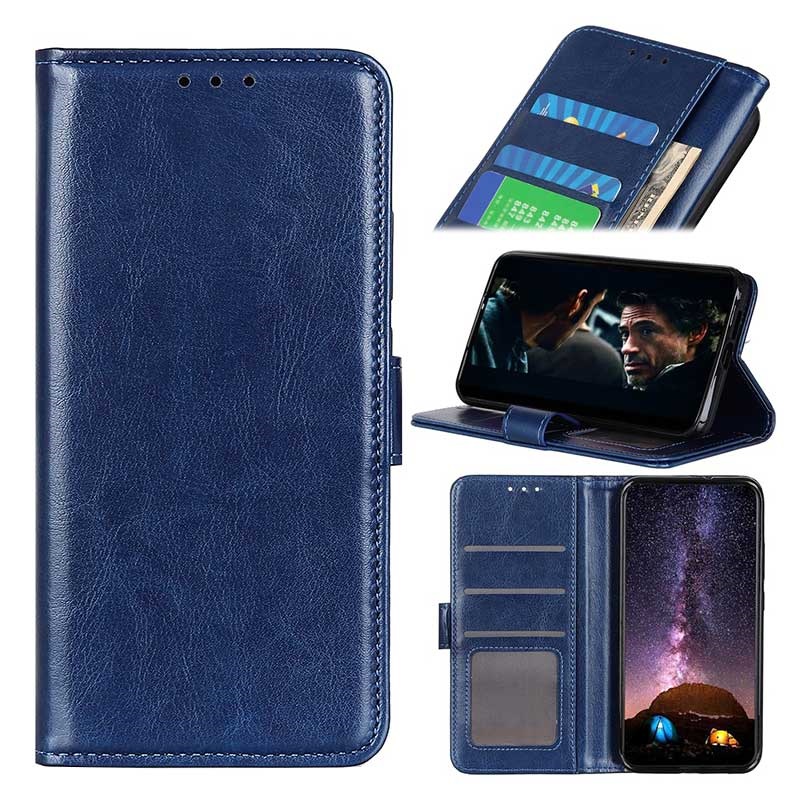 Motorola One Hyper Wallet Case with Magnetic Closure - Blue