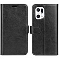 Oppo Find X5 Wallet Case with Magnetic Closure - Black