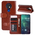 Nokia 6.2/7.2 Wallet Case with Magnetic Closure - Brown