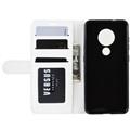 Nokia 6.2/7.2 Wallet Case with Magnetic Closure - White