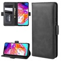 Samsung Galaxy A20s Wallet Case with Magnetic Closure - Black
