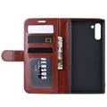 Samsung Galaxy Note10 Wallet Case with Magnetic Closure - Brown