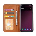 Samsung Galaxy S10 Wallet Case with Stand Feature - Brown