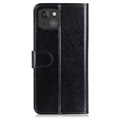 iPhone 13 Mini Wallet Case with Magnetic Closure - Black