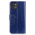 iPhone 13 Mini Wallet Case with Magnetic Closure - Blue
